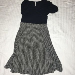 Gili Noemie Chevron Faux Wrap Dress